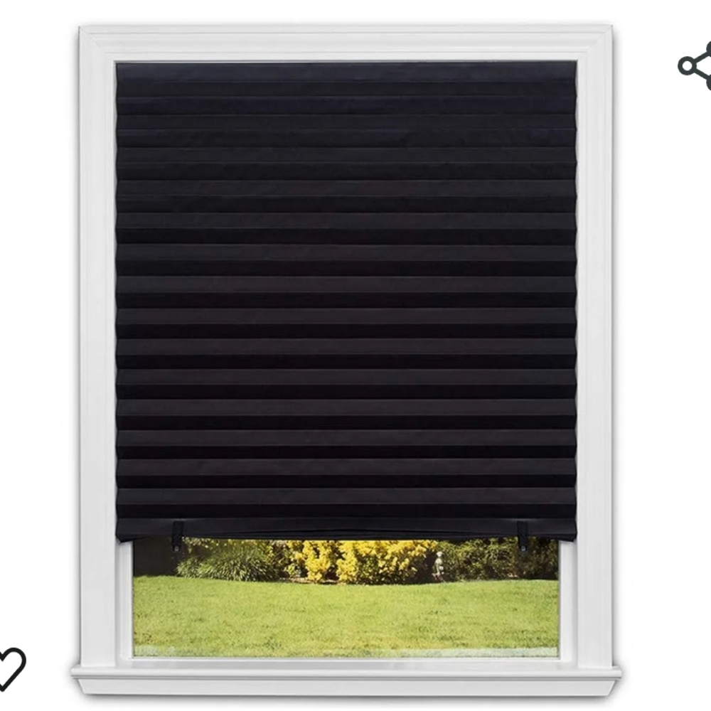 Redi Shade Black 36" x 72" Blackout Paper Cordless Blind Shade